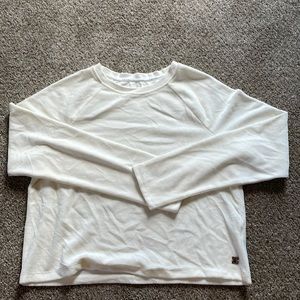 Calvin Klein soft fleece cropped sweatshirt logo white/off white size medium